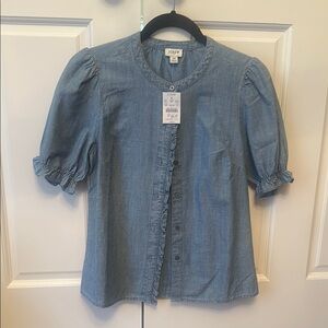 J Crew NWT Chambray Blouse